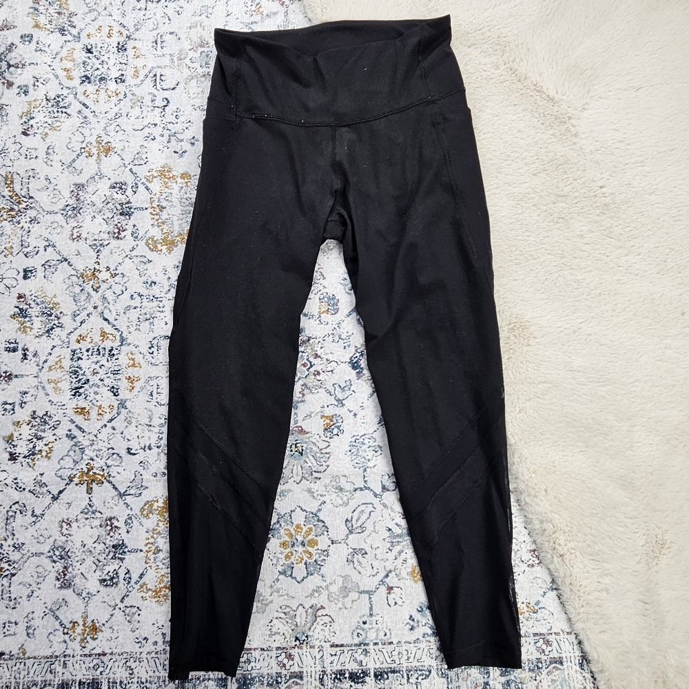 Old Navy Active Elevate Leggings Mesh Pocket Black Women Large